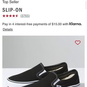 Black Van Slip Ons